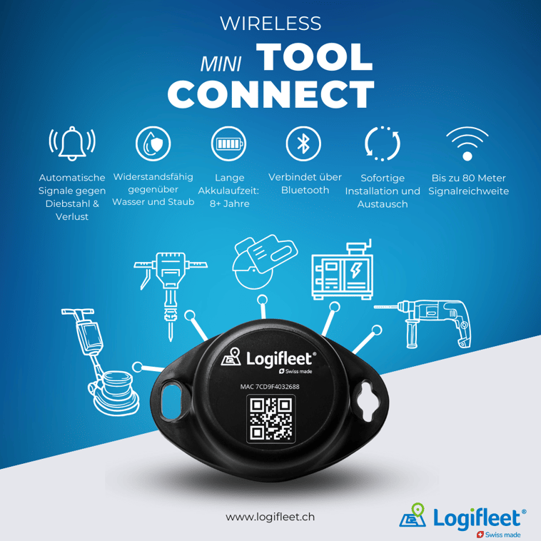 Diebstahl verhindern, kleine Werkzeuge verfolgen und Ausfallzeiten mit Mini Tool Connect reduzieren