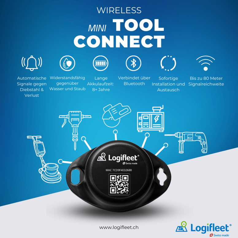 Diebstahl verhindern, kleine Werkzeuge verfolgen und Ausfallzeiten mit Mini Tool Connect reduzieren